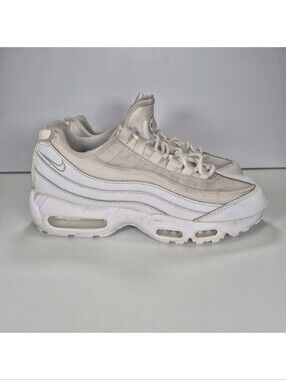 Nike Air Max 95 Shoes Triple White Men Size 9 CT1268 100